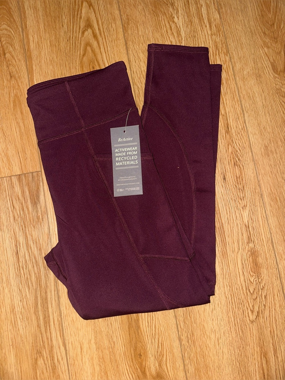 Back Pocket Leggings in Deep Plum active wear leggings NWT